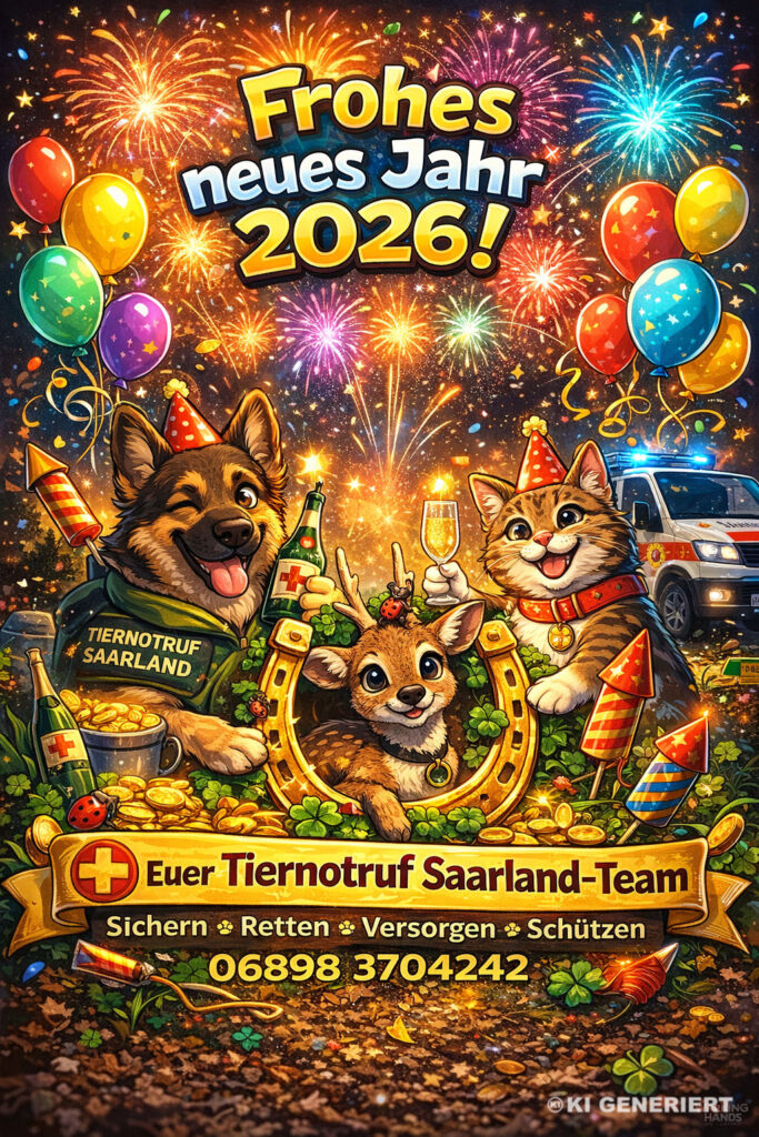 Neujahrsgrüße vom Team des Tiernotruf Saarland e.V.